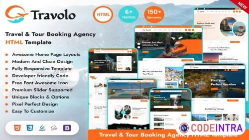 Travolo - Travel Agency Tour Booking HTML Template