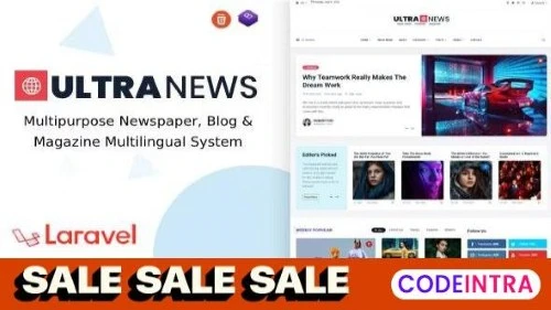 UltraNews - Laravel Newspaper, Blog Multilingual S