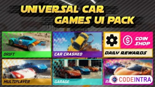 Universal Car Games UI Pack | 2D GUI | Unity Assets