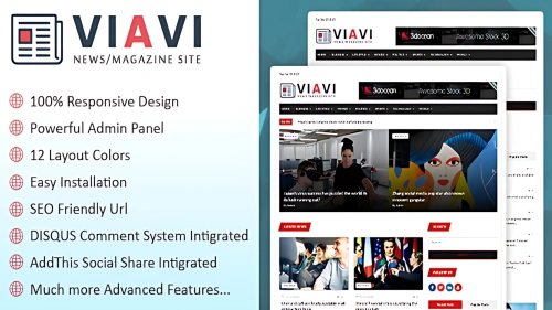 Viavi - News, Magazine, Blog Laravel Script Premium GPL