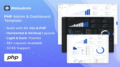 Webadmin - PHP Admin & Dashboard Template