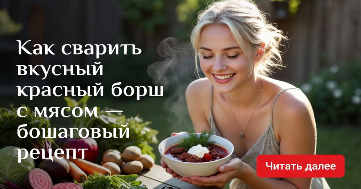 Как сварить вкусный красный борщ с мясом — пошаговый рецепт - Codeintra